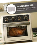 Microwave with roasted chicken inside, highlighting Microwave Filter Replacement Mica Flakes Insulation Sheets For Microwave Oven DIY Kit for heat safety.