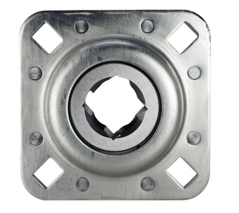 Drivetrain Disc Harrow Flange Bearing Replacement Part, Beefed-Up, Bore One And A Eighth Inch Square, Bolt To Bolt Five Inch
