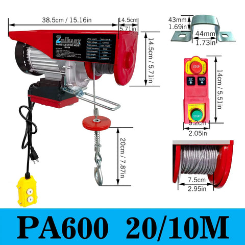Handle Heavy Lifting Jobs Like A Pro With This Two In One Electric Hoist Featuring Dual Wired Wireless Remotes 328 Foot Range 110 Volt Motor And Rock Solid 1320 Pound Capacity