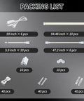 Packing list for Ultra Bright 8 Ft LED Shop Light 120W Daylight 6000K To 6500K Boss Level Efficiency SMD 2835 Linkable Non Dimmable Fixture