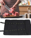 20 Slot Chef Knife Roll Bag Pro Grade Multifunctional Portable Cutlery Organizer Canvas Storage Case for kitchen and travel