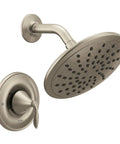 Eva Brushed Nickel Posi-Temp Shower Trim Kit With Eco-Performance Rain Showerhead and Lever Handle, shown in full view