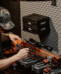 Man using Space Saver Magnetic Screwdriver Set With Hollow Handle, Bit Kit, And Compact Storage Case for gun care