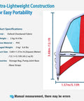 4.2 Square Meters Inflatable Wing Foil Sail For Wing Foiling, SUP And Kitesurfing, Ultra Portable Wind Wing dimensions and specs