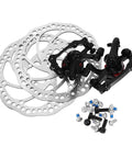 Bombproof Mechanical Disc Brake Rotor Kit For Mountain Bike Featuring Front And Rear 160 Mm Silver Rotors with calipers and hardware