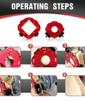 Steps using Router Corner Radius Template Set for Woodworking, Pro Grade Red Aluminum Jig With Guide Pin, R10 To R50.