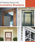 Top Shelf 4 Pack 8.25 Inch Black Metal L Brackets Hella Durable Decorative Steel Corner Supports For Rustic Furniture Farmhouse doors and cabinets.