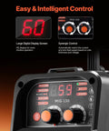 3 In 1 MIG Welder 130 Amp Flux Core MIG Lift TIG MMA Welding Machine Portable 110V Inverter With Digital Display on control panel