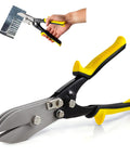 Side view: SLNIHAMS 5-blade hand crimper for sheet metal; yellow and black handles