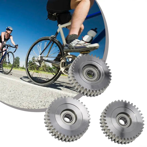36T E Bike Gear With Bearing Nylon And Steel Planetary Teeth 3 Pack Built Tough For 250W And 500W Motors, cyclists in background