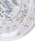 Close-up view of ANGGREK 4 Inch Ceiling Fan LED Light LED circuit board with multiple light diodes and wiring.