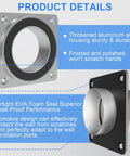 Heavy Duty Magnetic Dryer Vent Connector Kit with airtight seal close-up showing aluminum alloy housing and EVA foam seal