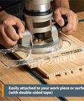Clear Acrylic Inlay Template Kit Dead Simple Layouts For Woodworking Circle And Grommet Guides, routing precision with acrylic stencils.