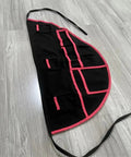 Heavy Duty Workhorse Sewing Organizer Belt With Industrial Stitching And Multipocket Tailoring Girdle on a wooden floor.