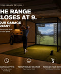 All In One 10x8ft Golf Simulator Enclosure With Hitting Net HD Impact Screen Target Cloth Foam Padding For Indoor And Outdoor Practice In Garage Setup