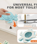 Blue Ceramic Sea Turtle Toilet Bolt Covers 2 Pack quick conceal rusty seat bolts with universal fit for most toilets.