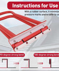 Heavy Duty Standing Seam Roofing Hand Seamer With Rubber Grommets for Lock Seams, shown with instructions and bend angles.
