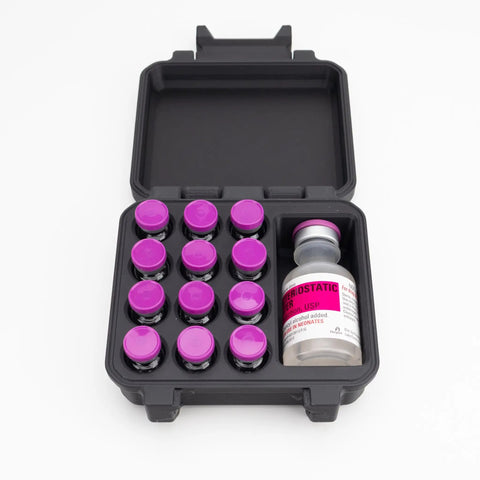3ml and 30ml Vial Case for Peptide Vials and Reconstitution Solution | Temperature Regulating Fridge and Freezer Safe Case