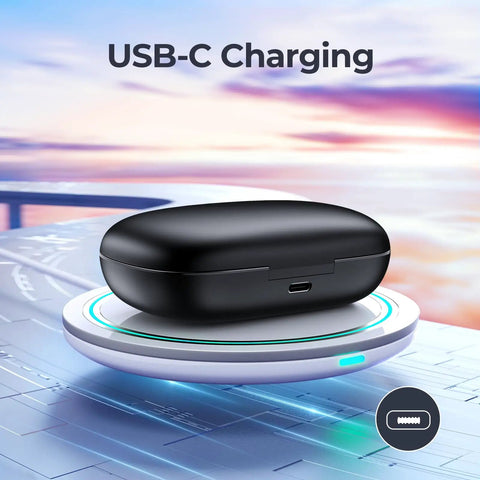 Beast Battery Life Wireless Bluetooth Earbuds With 90 Hours Playtime And LED Power Display, IPX7 Waterproof In Ear Headphones With Earhooks, Lightweight Stereo Ear Buds For Android Phones And Other Devices, Crisp Sound And Comfortable Fit