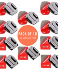 Adhesive Mount Kit For GoPro And Action Cameras 10 Pack Flat And Curved Mount Pads Waterproof Heavy Duty Sticky Pads in packaging