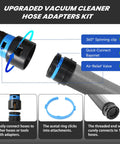 Expandable Vacuum Hose Kit Pro Grade for Home and Shop dust collection showing 360° quick connect bayonet and air-relief valve.