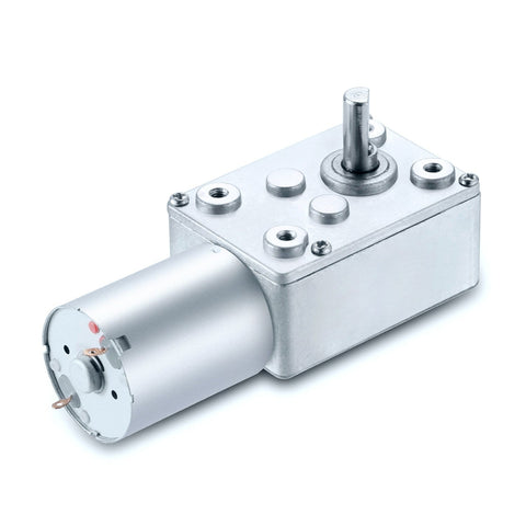 5V Turbo Worm Geared Motor With Beefy Torque And All Metal Gears, Pure Copper Rotor, 6mm Shaft, Slow 0.5 RPM Reduction Gearbox