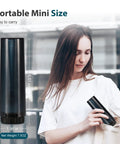 Woman using Portable USB Charged Bidet Mini Personal Cleaner For Soothing Perineal Care After Childbirth Travel Friendly Foldable