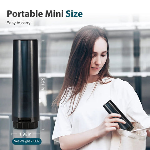 Woman using Portable USB Charged Bidet Mini Personal Cleaner For Soothing Perineal Care After Childbirth Travel Friendly Foldable