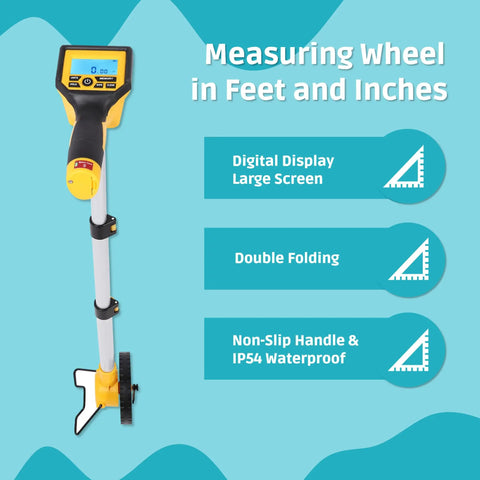 Portable Digital Measuring Wheel With Large Backlit Screen And Smart Memory Storage Delivers Knockout Accuracy In Feet Inches Or Metric For No Sweat Property Surveys And Landscaping