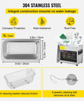 304 stainless steel 3L tank and accessories for Pro Grade Heavy Duty 3 Liter Digital Ultrasonic Cleaning Bath.