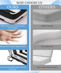 Comparison of Outdoor Chaise Lounge Cushion 71x22x3 Inches Waterproof PU Coating Fade Resistant With Washable Cover For Poolside Patio Lawn Black White Stripes One Piece and a regular cushion with features highlighted.