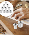 Pro Grade Dowel Pin Set And Centering Transfer Kit For Woodworking, Easy To Use Marking Tool For Tenons, Cabinets And Shelves, Durable Steel Pins For Precise Hole Alignment on wood board