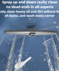 Spray system of Slick Portable Tabletop Dishwasher Featuring Four Smart Wash Modes spraying water to clean dirty dishes in all directions.
