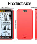 Front, back, and side view of 6000 Counts Digital Multimeter With LCD Display And NCV Non Contact Voltage Detection Measures AC And DC Voltage