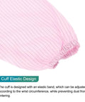 Close-up of the cuff of Skip The Zap When You Rock This Pink Esd Lab Coat Unisex Anti Static Work Jacket.