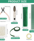 Dope DIY Floral Craft Kit With ABS Pearls, Metal Wire, 2mm Flower Stems, Scissors, Pliers And Green Tape, product size details