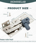 Soft Close Pivot Hinges With Screws For Closets, Bookcases, Cabinets And Sink TipOut Doors 50 Degree Opening Model LD022050SC Space Saving Furniture Hardware For Home Cabinets And Display Units, close-up of hinge and screws with measurements.