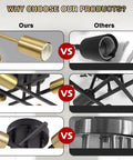 Comparison of Dope Semi Flush Mount Ceiling Light Fixture Four Light Modern Gold And Black Brushed Metal Sputnik Chandelier features.