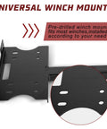 Universal 2 Inch Receiver Winch Mount Plate Beefed Up Heavy Duty Cradle Bracket For ATV UTV SUV Truck Pickup Pre Drilled