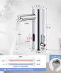 Touchless Bathroom Sink Faucet With Motion Sensor Hands Free Single Tap Easy Temperature Control Brass Body With Chrome Finish Ideal For Home Vanity Or Commercial Use