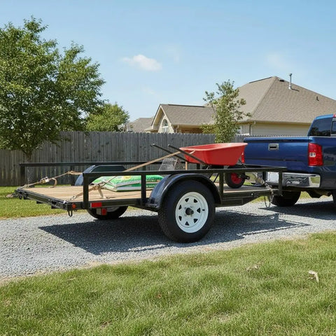 2 Pack 4.80-12 Trailer Tires On 12 Inch Rims With 5 Lug On 4.5 Inch Bolt Pattern 2.95 Inch Center Bore on utility trailer