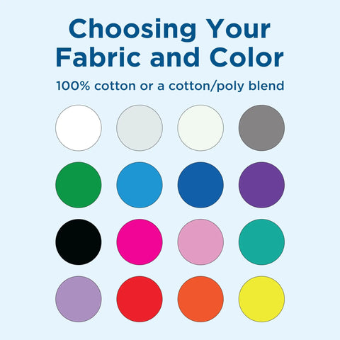 Color choices for dark fabric iron on transfer paper for inkjet printers 8.5 x 11 inches, 100% cotton or blend options