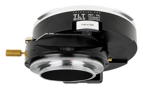 Tilt Shift Lens Mount Adapter For Pentax K Mount DSLRs Lets You Mount Old School 6x7 Lenses, all-metal adapter front view