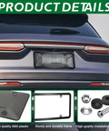 Two Pack Clear License Plate Cover And Frame Set With Screws And Caps, Rust Proof Transparent Shield For Standard US Plates, on car