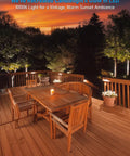 Low Voltage LED Deck Lights 5CCT 12-24V AC DC Triangle Stair Railing Light IP65 Aluminum Outdoor Landscape lighting deck at sunset