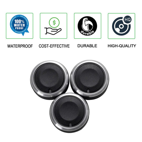 Toyota Tacoma AC Knob Set Of 3 Replacement Buttons For Temperature And Fan Control Fits 2005 2015 Models SR SR5 TRD Pro