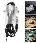 Two Pack Replacement Hand Switch For Glue Dispenser Single Channel Manual Trigger Button For Precise Dispensing Durable Plastic Housing With Metal Contacts Easy On Off Control For Small Batch Glue Applications, transparent plastic, cable attached