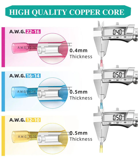 Pro Grade 300Piece Heat Shrink Butt Wire Connectors Kit For 22 To 10 AWG Insulated Waterproof Wires marine automotive