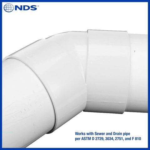 PVC 6-Inch 45-Degree Elbow for Hub to Hub Solvent-Weld Connections, white sewer and drain pipe fitting