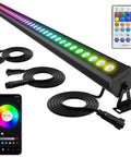 Linkable LED Light Bar Outdoor Color Changing 40 Inch RGBCW Wall Washer Light 180W with Bluetooth app and remote control